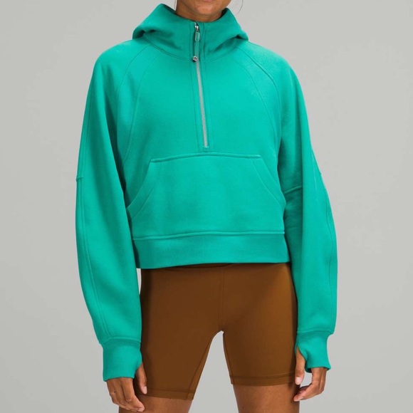 lululemon athletica Tops - Lululemon Scuba Oversized 1/2 Zip Hoodie
Maldives Green XS/S